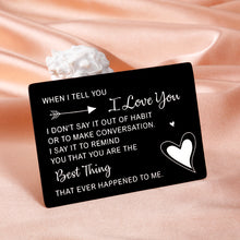 Load image into Gallery viewer, Gifts for Boyfriend Husband Anniversary Wallet Insert Card for Couples Men Valentines Wedding Christmas Gifts for Groom Fiance Hubby from Wife Girlfriend Bride Romantic Engagement I Love You Birthday