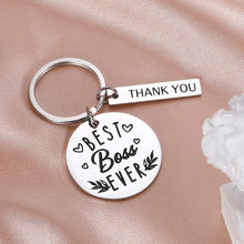 Load image into Gallery viewer, Boss Appreciation Gift Birthday Keychain for Supervisor Leader Thank You Gifts Mentor Retirement Gift Leaving Gift from Coworker Colleague Farewell Best Boss Eever to Find Christmas Key Ring