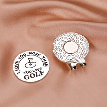 Load image into Gallery viewer, Golf Ball Marker Romantic Gifts for Husband Boyfriend Golf Accessories for Men Golfer Anniversary Fathers Day Golf Gifts for Dad Him Hubby Birthday Christmas Valentines Golf Lovers Magnetic Hat Clip