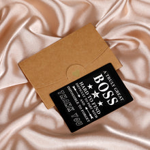 Load image into Gallery viewer, Boss Christmas Gifts for Men Wallet Insert Card for Male Boss Lady Leader Thank You Appreciation Gifts Mentor Supervisor Bosses Day Gifts Retirement Farewell for Manager Coworker Leaving Birthday Gift