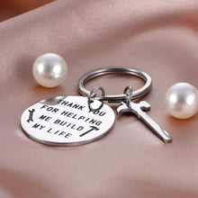 Load image into Gallery viewer, Gift for Dad Papa from Daughter Son Kids Thank You for Helping Me Building My Life Hammer Charms for Teacher Grandpa Thanksgiving Christmas Father's Day