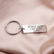 Load image into Gallery viewer, Boyfriend Birthday Chrismas Gifts for Him Husband Dad Trucker Men Drive Safe Keychain- Couple Gift For Anniversary Wedding Valentines Day -I Need You Here with me for Men Ehubby Engaged Keyring