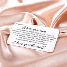 Load image into Gallery viewer, I Love You Gifts for Boyfriend Husband Him Men Wallet Card Insert for Anniversary Valentines Day Wedding Gifts for Fiance Groom from Wife Bride Her Girlfriend Mini Love Note Birthday Christmas Present