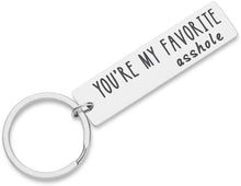Load image into Gallery viewer, Tritiara You’re My Favorite Keychain Husband Gifts for Boyfriend from Wife Girlfriend Wedding Birthday -Anniversary for Wife Her Him Wifey Hubby Funny Gifts
