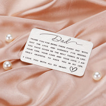Load image into Gallery viewer, Dad Christmas Wallet Card Gifts for Fathers Day Giftss from Daughter Son Kids I Love You Dad Gift for Stepdad Husband Bonus Dad Thank You Dad Father of the Bride Present for Birthday Valentine Wedding