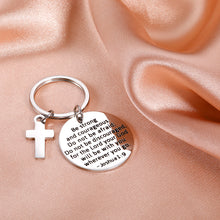 Load image into Gallery viewer, Christian Religious Gifts for Women Men Inspirational Bible Verse Keychain for Godson Goddaughter Kids Graduation Catholic Gifts for Birthday Christmas Easter Baptism Quote Gifts for Boys Cross Charms