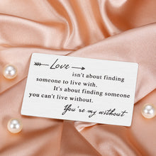 Load image into Gallery viewer, Anniversary Wallet Card Gifts for Husband Boyfriend Valentines Christmas Gifts for Him Her Romantic Couple Gifts for Hubby Wifey Girlfriend Wedding Engagement Mini Love Note for Fiance Groom Birthday