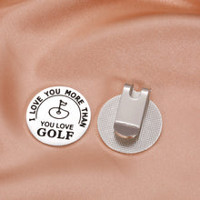 Load image into Gallery viewer, Golf Ball Marker Romantic Gifts for Husband Boyfriend Golf Accessories for Men Golfer Anniversary Fathers Day Golf Gifts for Dad Him Hubby Birthday Christmas Valentines Golf Lovers Magnetic Hat Clip