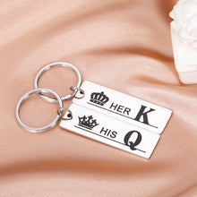 Load image into Gallery viewer, Valentines Day Gifts for Him Boyfriend Girlfriend His and Her Matching Keychain for Couples Husband Wife Anniversary Wedding Birthday Gift for Bride Groom Newlywed Engagement Christmas Fiance Men Gift