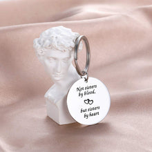 Load image into Gallery viewer, 2PCS Best Friend Christmas Stocking Stuffer Gifts Sister Keychain for Women Girls BFF Gift Not Sisters by Blood But Sisters by Heart Friendship Birthday Graduation Wedding Key Ring