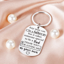 Load image into Gallery viewer, Dad Gifts from Daughter Son Fathers Day Gifts for Stepdad from Kids Thank You Gifts Keychain for Daddy Stepfather Bonus Dad Christmas Birthday Valentines Anniversary Thanksgiving Presents for Men Papa