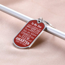 Load image into Gallery viewer, Son Valentines Day Gifts From Mom Dad 2021 Inspirational Graduation Keychain Gift to My Son From Daddy Valentines Day Gifts for Kids Birthday Christmas Key Rings for Him Boys Back to School Presents