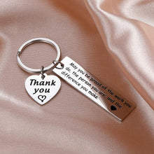Load image into Gallery viewer, Appreciation Gift Coworkers Keychain Thank You Make a Difference Gift for Volunteer Coach Appreciation Mentor,Employee Gift Social Worker Jewelry, The Difference You Make
