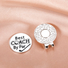 Load image into Gallery viewer, Best Coach Golf Ball Marker Gifts for Coach Retirement Christmas Thank You Gifts for Men Golfer Sports Team Appreciation Gifts for Coach Golf Lover Coworker Friend Birthday Golf Gift Magnetic Hat Clip