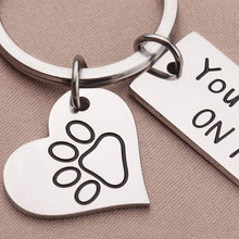 Load image into Gallery viewer, Personalized Memorial Gift Jewelry Keychain Loss of Pet -Custom Made Memorial Charm Dog Cat DIY Crafts-Family Friend Pet Loss Sympathy Memorial Gift Paw Print- You Left Paw Prints On My Hearts