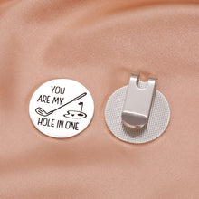 Load image into Gallery viewer, Golf Ball Marker Boyfriend Husband Golf Gifts for Men Unique Anniversary Birthday Golf Accessories for Golfer Fathers Day Valentines Golf Lover Magnetic Hat Clip for Him from Wife Girlfriend Christmas