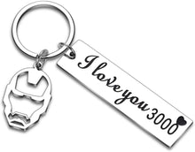 Load image into Gallery viewer, Tritiara I Love You 3000 Keychain Gift for Daughter Son Dad Mom Gifts Anniversary Keychain for Husband Wife Birthday for Her Him Women Men