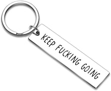 Load image into Gallery viewer, Tritiara Graduation Gifts Keychain for Class 2020 Her Him Daughter Son College Student Quote Keep Going Stainless Steel Engraved Come Chrismas Stcocking Stuffer Secret Message Jewelry Key Ring