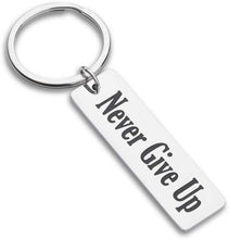 Load image into Gallery viewer, Tritiara Inspirational Graduation Gifts Keychain for Teen Girls Women Men Boy Girlfriend Best Friend Motivational Quotes -Never Give Up- Graduation Birthday Wedding Charm Pendant