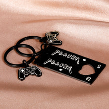 Load image into Gallery viewer, Player 1 Player 2 Christmas Valentines Day Gifts for Boyfriend Girlfriend Funny Gamer Gifts for Couples Matching Keychain for Men Husband from Wife Couple for Fiance Groom Birthday Anniversary Wedding