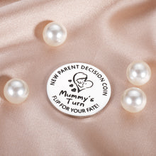 Load image into Gallery viewer, New Parents Decision Coin for Mummy Daddy Funny New Baby Gifts for New Mom Dad Pregnancy Gifts for First Time Moms Women Wife Birthday Mothers Day Gifts Dad to be Gift for Men Fathers Day Double-Sided