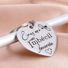 Load image into Gallery viewer, Valentines Day Gifts You’re My Favorite Keychain Husband Gifts for Boyfriend from Wife Girlfriend Wedding Birthday -Anniversary for Wife Her Him Wifey Hubby Eres Mi Imbécil Favorito.