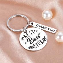 Load image into Gallery viewer, Boss Appreciation Gift Birthday Keychain for Supervisor Leader Thank You Gifts Mentor Retirement Gift Leaving Gift from Coworker Colleague Farewell Best Boss Eever to Find Christmas Key Ring