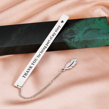 Load image into Gallery viewer, Thank You Gifts for Women Men Bookmark with Chain for Teacher Mentor Coworker Employee Appreciation Graduation Gifts for Students Teen Boy Girl Birthday Retirement Going Away Book Lover Christmas Gift