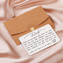 Load image into Gallery viewer, Dad Christmas Wallet Card Gifts for Fathers Day Giftss from Daughter Son Kids I Love You Dad Gift for Stepdad Husband Bonus Dad Thank You Dad Father of the Bride Present for Birthday Valentine Wedding