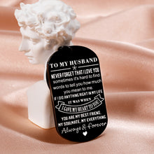 Load image into Gallery viewer, Valentines Day Gifts for Men Husband Romantic Anniversary Wedding Keychain for Hubby Boyfriend Groom from Wife Bride Soulmate to My Man I Love You Gifts for Engagement Fathers Day Birthday Christmas