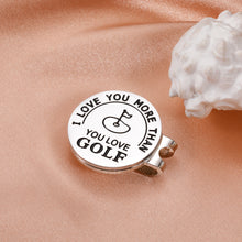 Load image into Gallery viewer, Golf Ball Marker Romantic Gifts for Husband Boyfriend Golf Accessories for Men Golfer Anniversary Fathers Day Golf Gifts for Dad Him Hubby Birthday Christmas Valentines Golf Lovers Magnetic Hat Clip