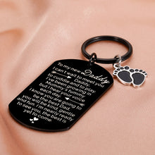 Load image into Gallery viewer, Fathers Day Gifts for New Dad to Be First Time Dad Gifts Keychain for New Daddy Husband from New Mommy Wife Pregnancy Baby Announcement Expecting Dad Gifts for Father to Be Appreciation Birthday Gifts