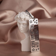 Load image into Gallery viewer, Inspirational Gift Keychain- I Love You to The Back- Couple Keychain Gifts for Girlfriend Boyfriend Women Friends Wife Him Her Husband Birthday