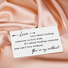 Load image into Gallery viewer, Anniversary Wallet Card Gifts for Husband Boyfriend Valentines Christmas Gifts for Him Her Romantic Couple Gifts for Hubby Wifey Girlfriend Wedding Engagement Mini Love Note for Fiance Groom Birthday