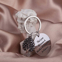Load image into Gallery viewer, Mothers Day Mom Keychain Gift for Mom from Daughter-Mother of the Bride Stepmom In Law -The Love Between A Mother & Daughter is Forever -Family Graduation Birthday Christmas Wedding Day Pendant