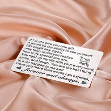 Load image into Gallery viewer, Boyfriend Husband Anniversary Wallet Card Insert for Him Her I Love You Gifts for Couple Hubby Fiance Birthday Valentine from Wife Girlfriend Romantic Engagement Wedding Card for Men Christmas Present