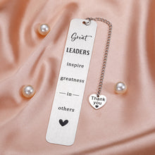 Load image into Gallery viewer, Leader Employee Appreciation Gifts Bookmark for Female Male Boss Day Thank You Gifts for Mentor Manager Supervisor Boss Lady Gift for Coworker Farewell Retirement Promotion New Job Birthday Book Lover