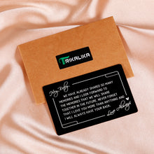 Load image into Gallery viewer, Romantic Wallet Card for Boyfriend Husband Anniversary Christmas Gifts for Hubby Fiance Him from Wife Girlfriend I Love You Gifts for Couple Valentine Birthday Wedding Engagement Gifts for Men Groom