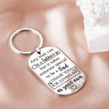 Load image into Gallery viewer, Dad Gifts from Daughter Son Fathers Day Gifts for Stepdad from Kids Thank You Gifts Keychain for Daddy Stepfather Bonus Dad Christmas Birthday Valentines Anniversary Thanksgiving Presents for Men Papa