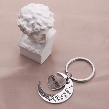 Load image into Gallery viewer, Grandma Grandmother Keychain Gift from Granddaughter Grandson Grandchild -I Love You to The Moon and Back -Wedding Gifts Keychain,Mother Bride Groom for Mother's Day Keyring