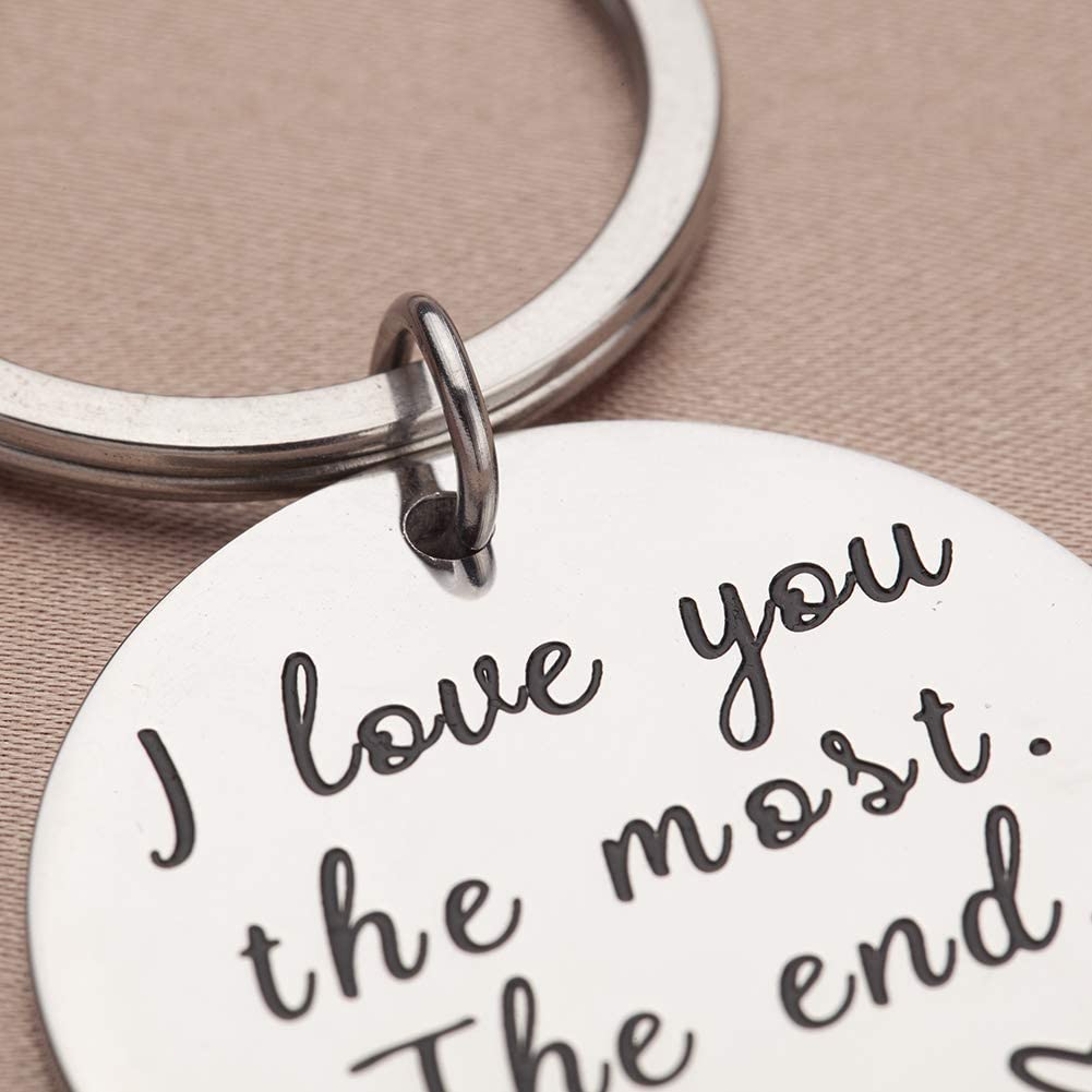 To My Love I Love You Keychain – Stainless Steel, Engraved Pendant, Anniversary Valentine's Gift