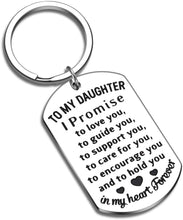 Load image into Gallery viewer, Tritiara Daughter Gifts from Mom Inspirational Keychain Gift for Teen Girl Women Graduation Stocking Stuffers for Teenage Girls Kids Birthday Gradation Wedding Presents