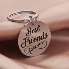 Load image into Gallery viewer, Tritiara Best Friend Keyring BFF Keychain for Women Men BFF Keychain Friendship Charms Birthday Graduation Wedding Distance Present -Best Friend Forever Jewelry