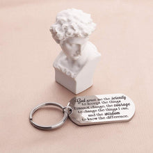 Load image into Gallery viewer, Tritiara Inspirational Gift -God's Grace Serenity Prayer Keychain For Her Him Friend Family Member-Birthday Graduation Celebrate Sobriety