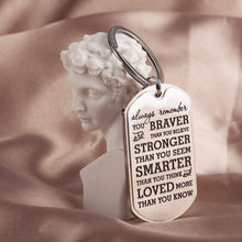 Load image into Gallery viewer, Tritiara Inspirational Graduation Keychain for Class 2020 Gift for Teen Boys Girls Son Daughter Teenage Women Men Bulk Sister Mom Friends College Students -Always Remember You are Braver Than You Believe