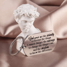Load image into Gallery viewer, Tritiara Inspirational Gift -God's Grace Serenity Prayer Keychain For Her Him Friend Family Member-Birthday Graduation Celebrate Sobriety