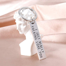 Load image into Gallery viewer, Tritiara Couple Key Chain Gifts for Him Her-Husband for Girlfriend Boyfriend Wife Keychain Gifts for Anniversary Birthday Wedding Gifts from Wifey Hubby Valentine Day Gifts-I Just Really Love You