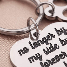 Load image into Gallery viewer, Tritiara Pet Memorial Gift Keychain for Dogs Cats Personalized -Loss of Pet Sympathy DIY Crafts Keepsake -No Longer by My Side Forever in My Heart Cat Remembrance Jewelry Keyrings