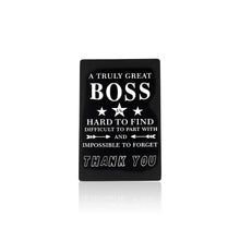 Load image into Gallery viewer, Boss Christmas Gifts for Men Wallet Insert Card for Male Boss Lady Leader Thank You Appreciation Gifts Mentor Supervisor Bosses Day Gifts Retirement Farewell for Manager Coworker Leaving Birthday Gift