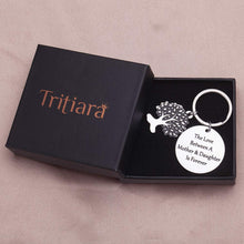 Load image into Gallery viewer, Mothers Day Mom Keychain Gift for Mom from Daughter-Mother of the Bride Stepmom In Law -The Love Between A Mother & Daughter is Forever -Family Graduation Birthday Christmas Wedding Day Pendant